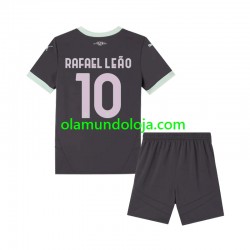 Camisola AC Milan Rafael Leao 10 Criança Equipamento Terceiro 2024-2025 Manga Curta